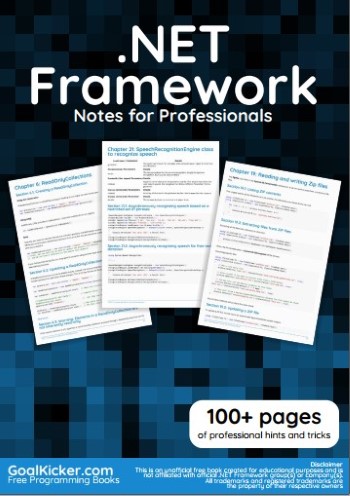 Dot NET Framework Notes For Professionals